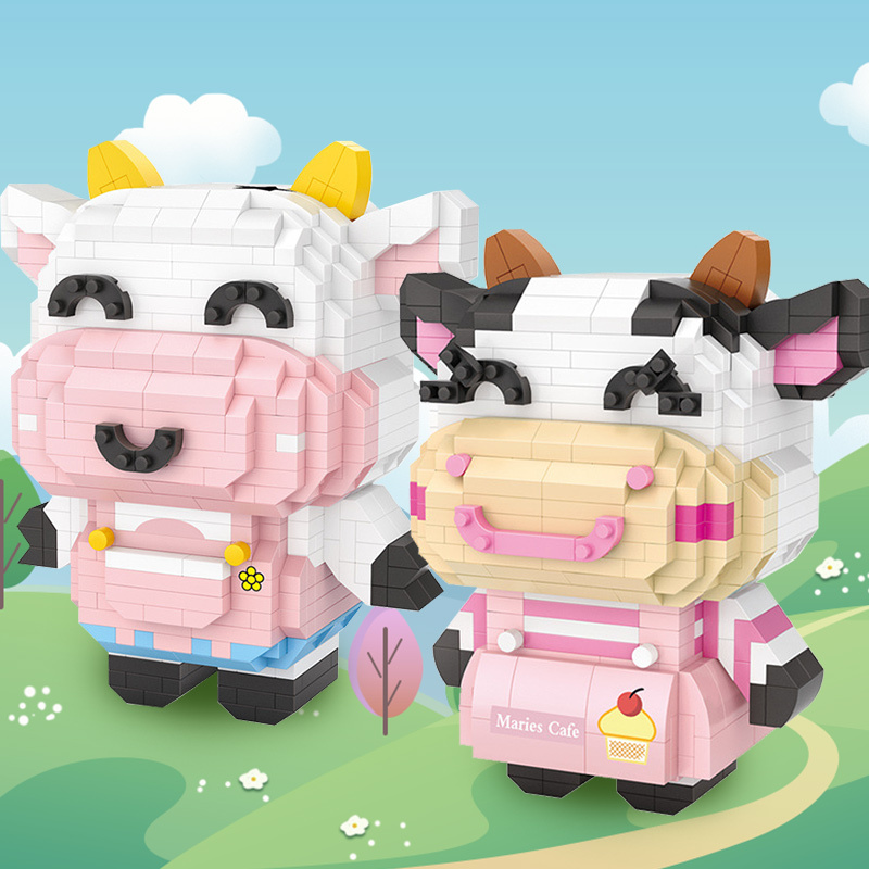 [生肖牛牛男女]loz/俐智微钻积木拼装玩具益智生肖牛牛年儿童玩具女孩