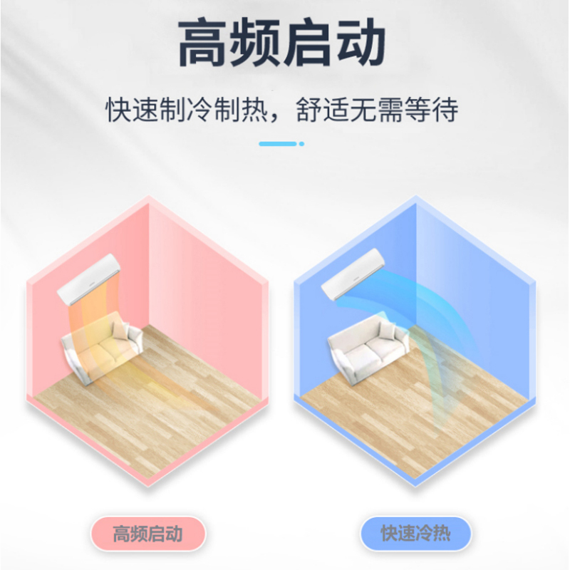 澳柯玛(AUCMA)快速冷暖变频空调1.5匹新能效家用节能壁挂式冷暖空调KFR-35GW/BpC302-FT3