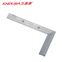 力易得(ENDURA) 铝柄不锈钢角尺 木工尺钢角尺 250mm E8073