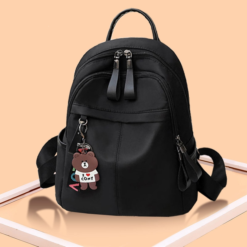 古达牛津布黑色双肩包女背包女款妈妈包后背包女士小巧小号出门包