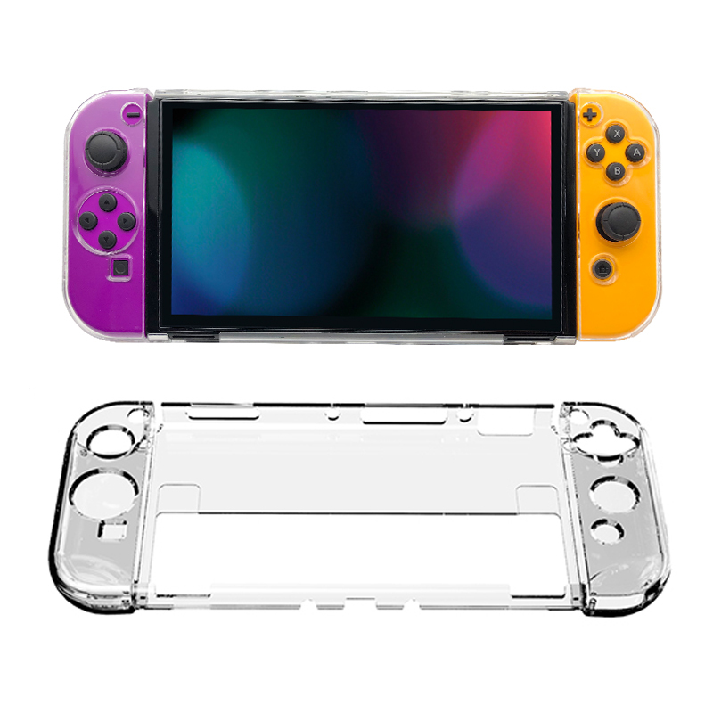透明OLED保护壳 适用于任天堂switch oled保护壳可插底座switch OLED保护套OLED游戏机收纳包