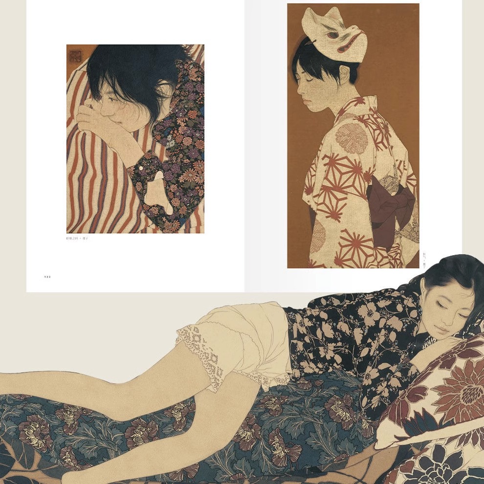 [正版] 池永康晟画集 中文版 日本现代浮世绘大赏《君想ふ百夜の幸福》美人绘代表人物画册古风画稿工笔写实女性人物绘高清大图