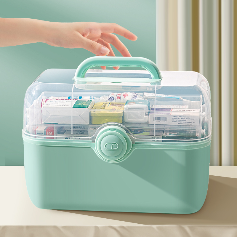 星优药箱小型医疗箱小药箱医药家用多层药品分层大容量收纳箱