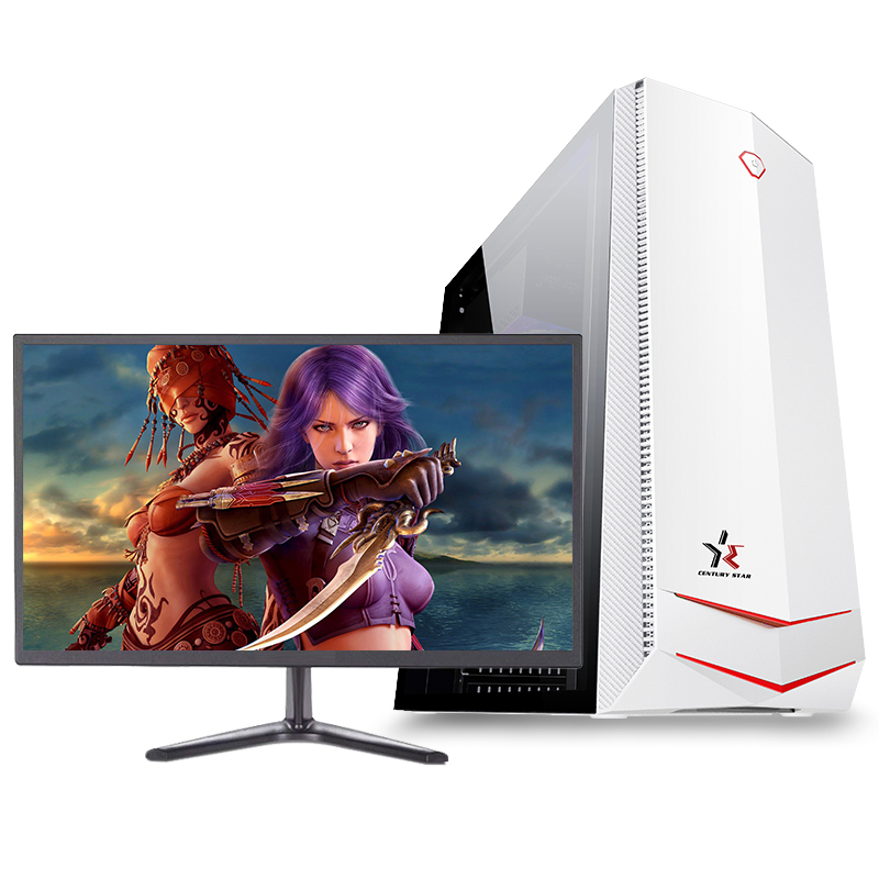 铭能 i9级十核E5-2670v2/GTX1650 4G独显/16G内存/480G高速固态 台式电脑 台式机 电脑主机 组装电脑 家用办公商务学生游戏电脑DIY组装机+19英寸全套