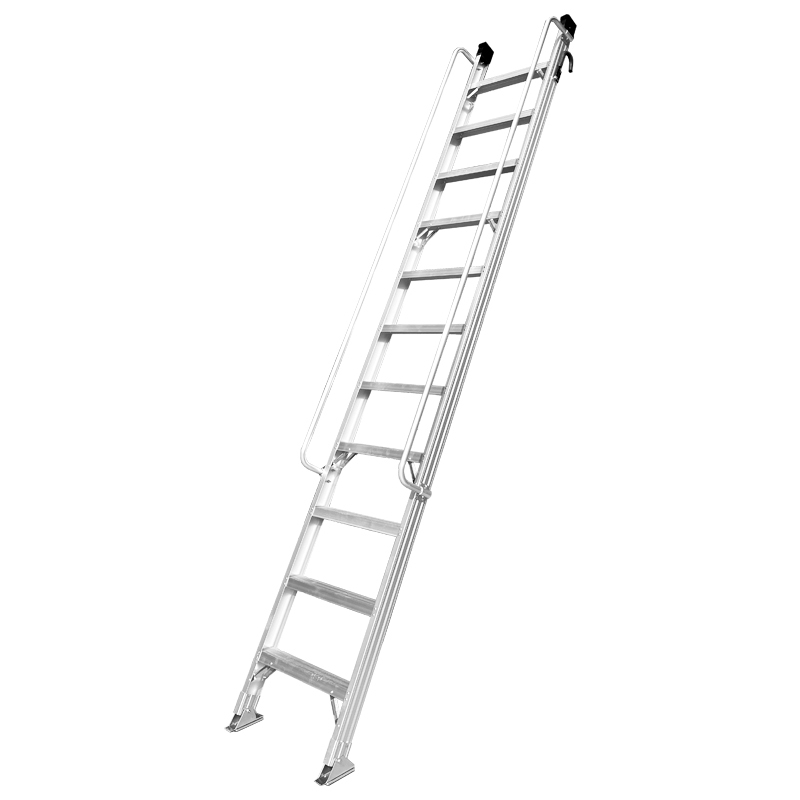 盛步达加厚铝合金扶手梯子铝合金梯6步单梯楼梯带钩3.6米s-l36fst(个)
