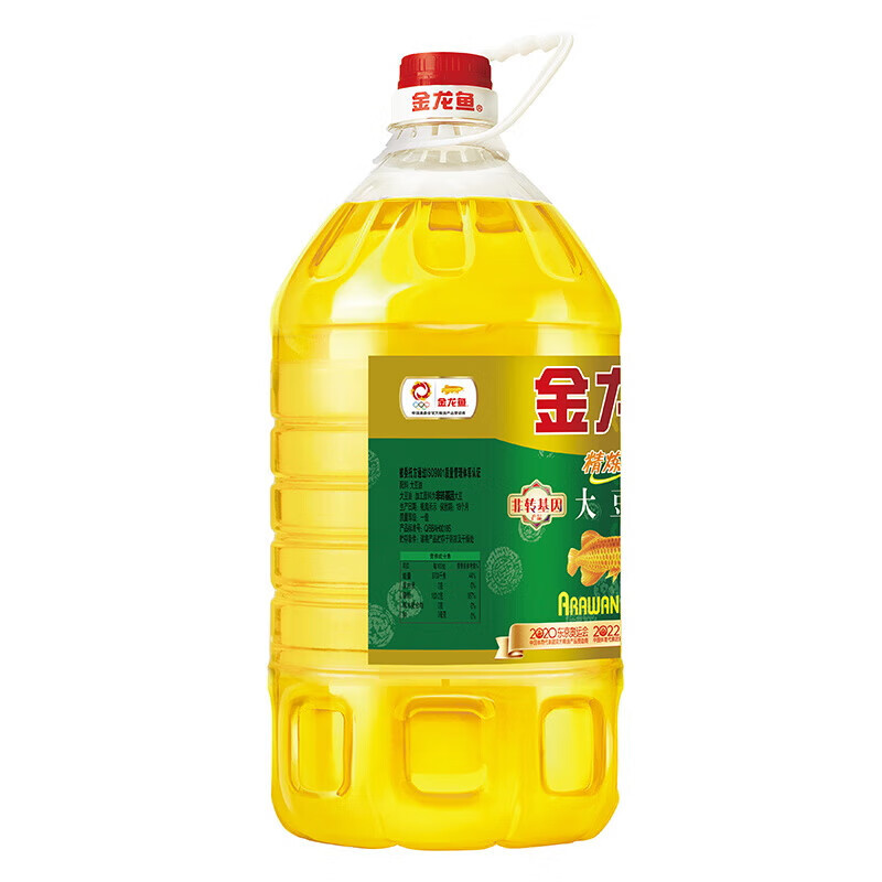 金龙鱼 食用油 浸出精炼一级大豆油 5L