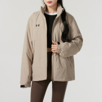 安德玛(Under Armour)棉服男女同款新款户外运动服休闲防风情侣保暖短外套冲锋衣 24600901-009 ZP