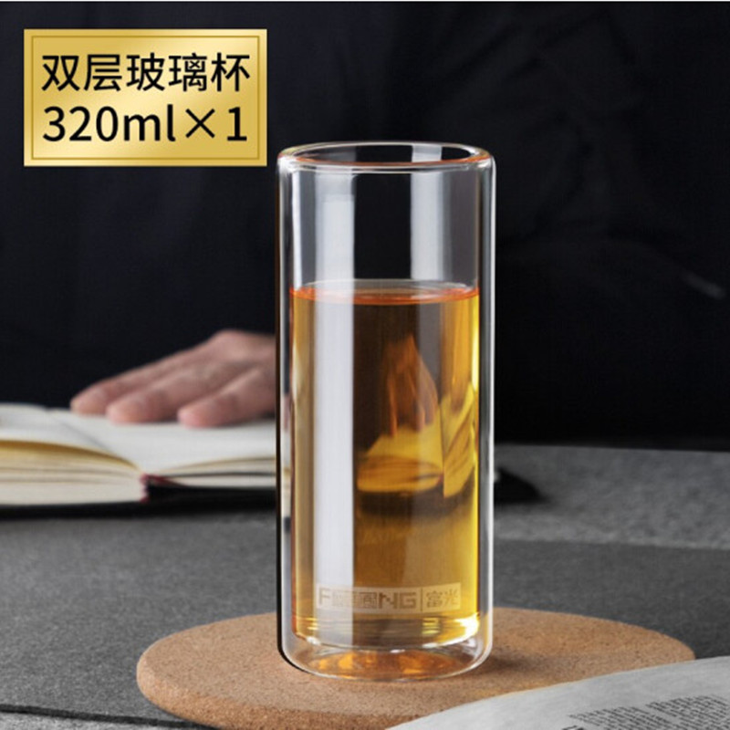 富光(FUGUANG)富光双层玻璃杯男女泡茶杯家用玻璃杯FCB1001-320