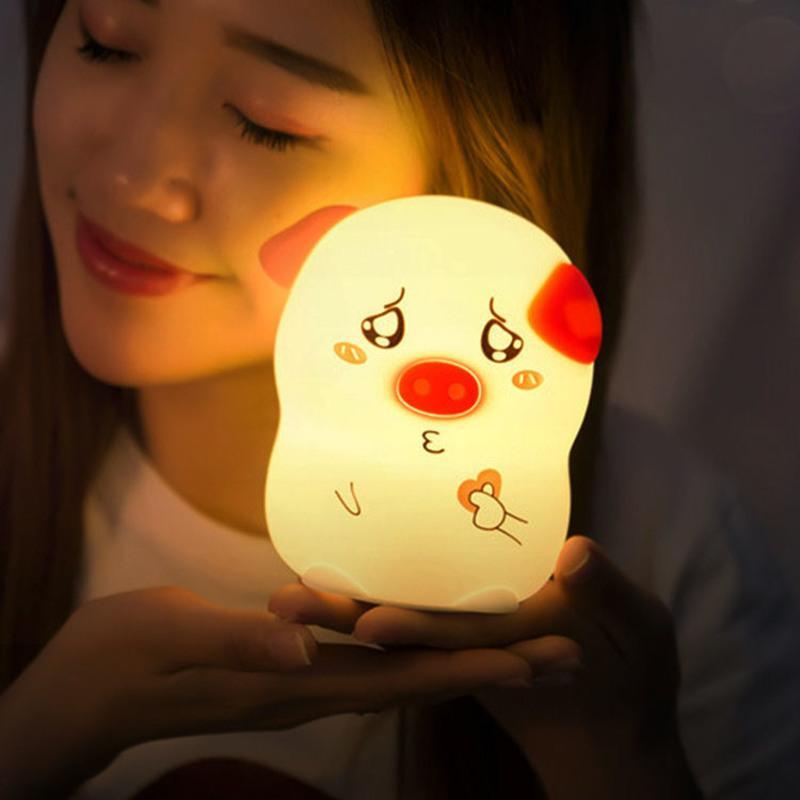儿童生日礼物女闺蜜学生实用拍拍小夜灯高级感喂奶婴儿床头睡眠灯 卡通充电拍拍灯(暖白光)随机发货