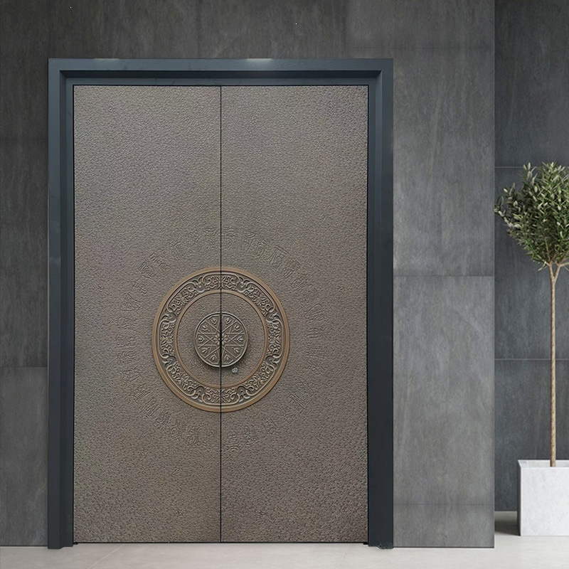 古达定制别墅大门双开门铸铝门进户门盗门家用对开子母门入户门定制