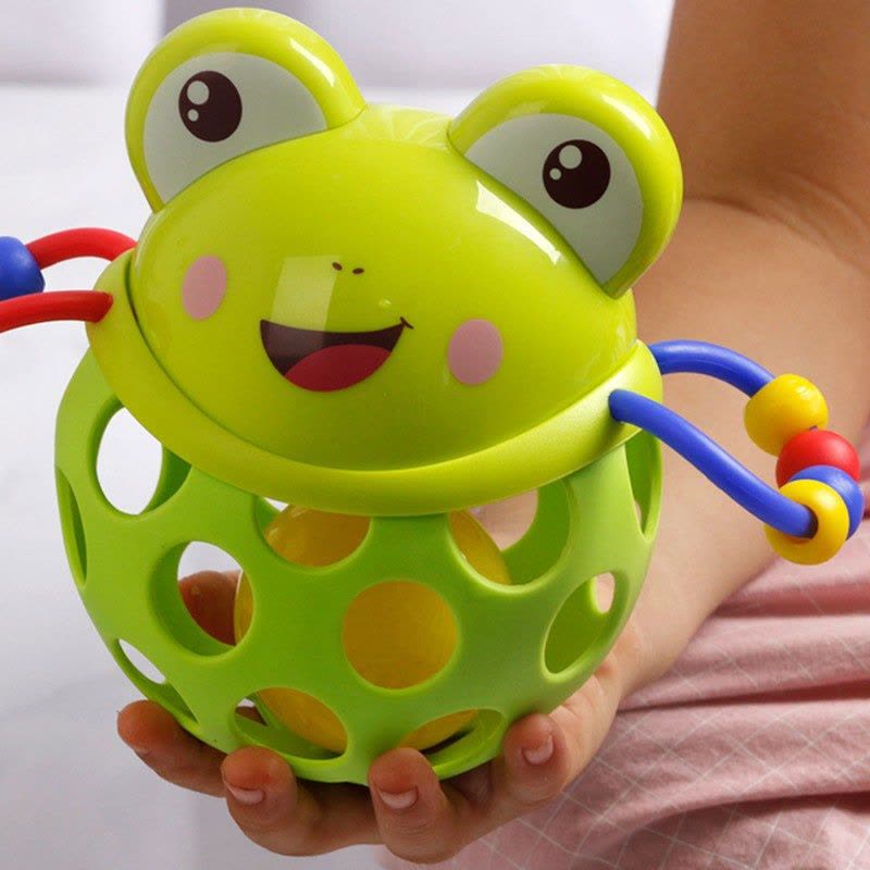 婴儿手摇铃球手抓球宝宝软胶洞洞球触觉感知抓握训练球图片