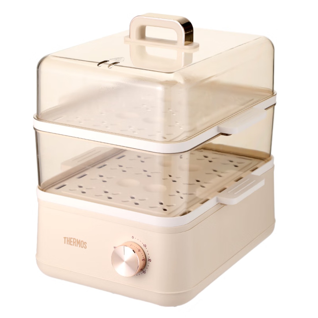 (膳魔师)多功能锅家用电锅蒸包子锅电热锅(电蒸锅)1200W EHA-4411A可团购 EHA-4411A香槟金高清大图