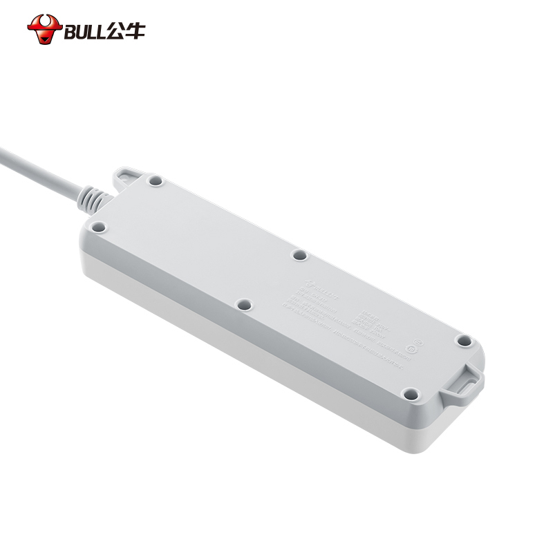 公牛(bull)GN-212全长3米3插位总控开关新国标带儿童保护门大孔间距插座/接线板/排插/拖线板/插排白色