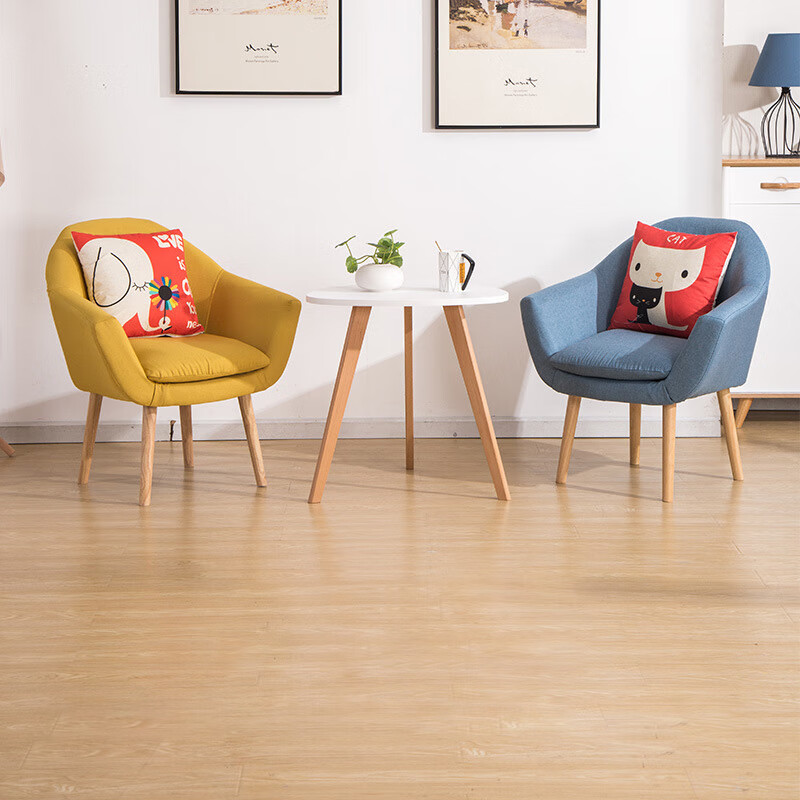 域赢洽谈桌椅组合前台接待桌椅餐桌家用小桌子阳台休闲桌椅坐垫可拆洗一桌二椅(三角桌)