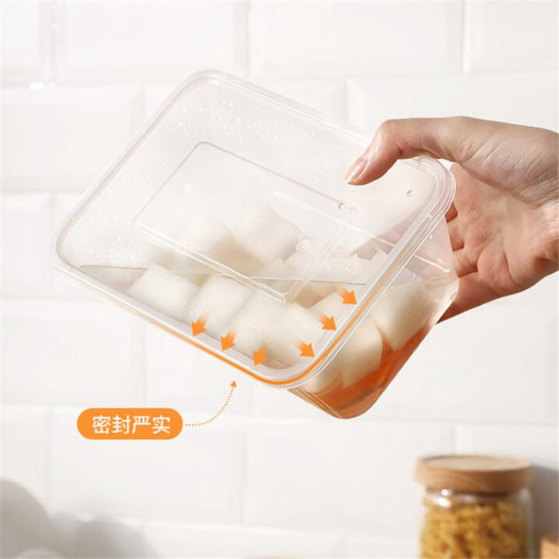 宜洁 一次性餐盒 长方形 1000ml 300套/箱高清大图
