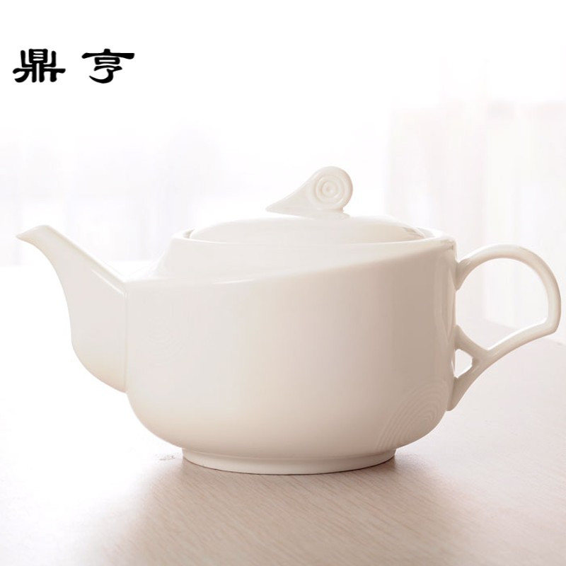 鼎亨现代家居陶瓷茶壶套装家用白色茶壶茶杯套装水具套装水杯套装