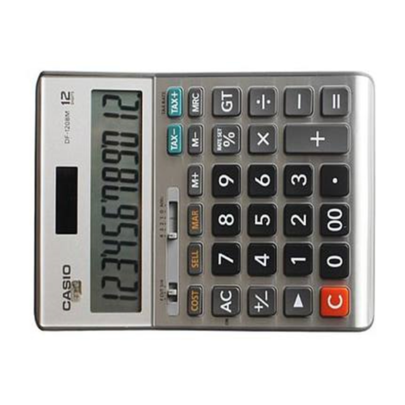卡西欧（CASIO）DF-120BM中号 财务计算器 大型显示屏 金属面板 宁选