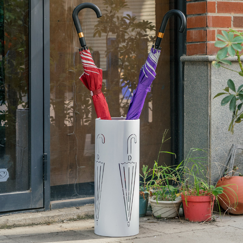 北欧创闪电客意金属雨伞架家用厅雨伞桶防水雨伞收纳架激光刻