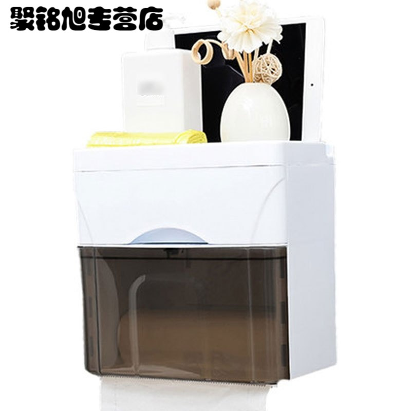 卫生间纸巾盒厕纸盒免打孔卫生纸巾架厕所卷纸架创意置物架简约小清新厨卫挂件卷纸器纸巾架