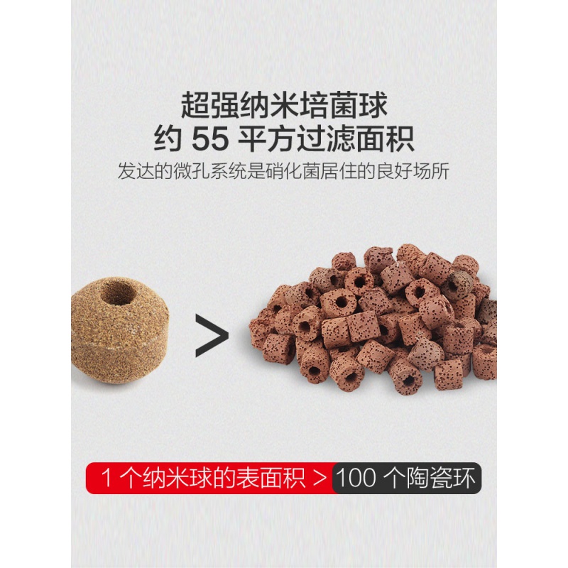 鱼缸过滤材料陶瓷环细菌屋生化石英球净水石纳米滤材高清大图