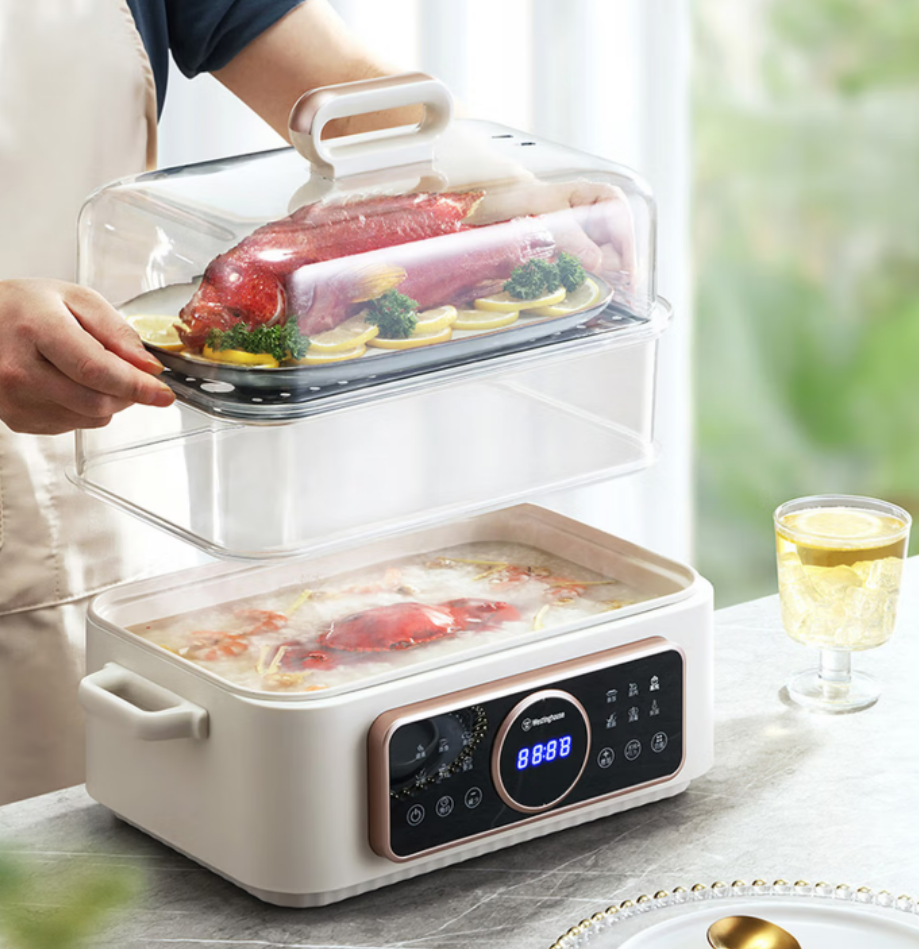 西屋WZL525D多功能电蒸锅智能温控持久保温一键操作多种锅底随心换高清大图