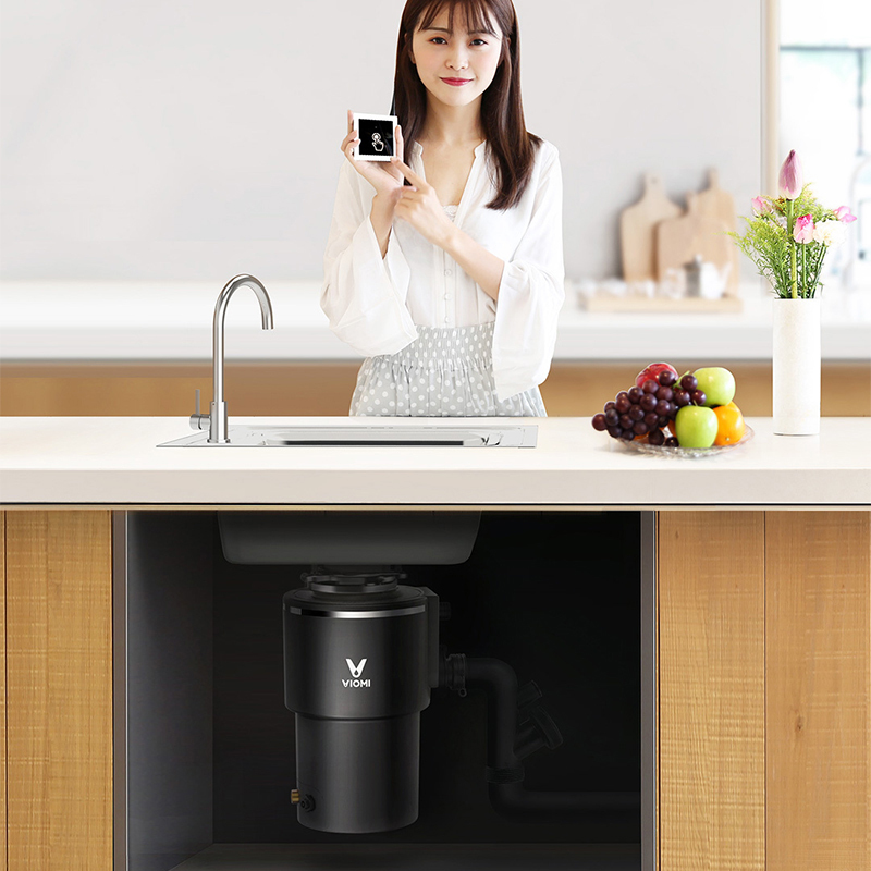 小米米家云米(VIOMI)全自动食物垃圾处理器处理机 家用厨房厨余粉碎机 大容量 无线开关操控 黑色
