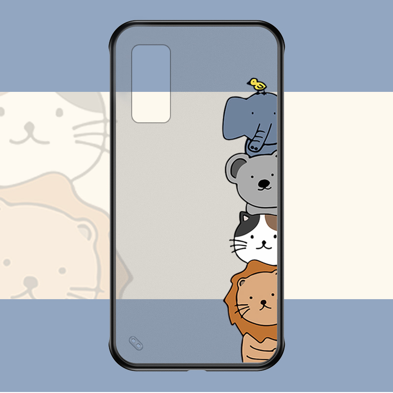 荣耀v30手机壳超薄无边框v30pro可爱卡通图案定制情侣款简约保护壳