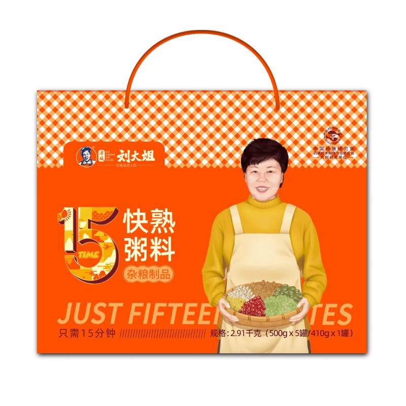 津城刘大姐 15分钟快速杂粮粥礼盒2910g高清大图