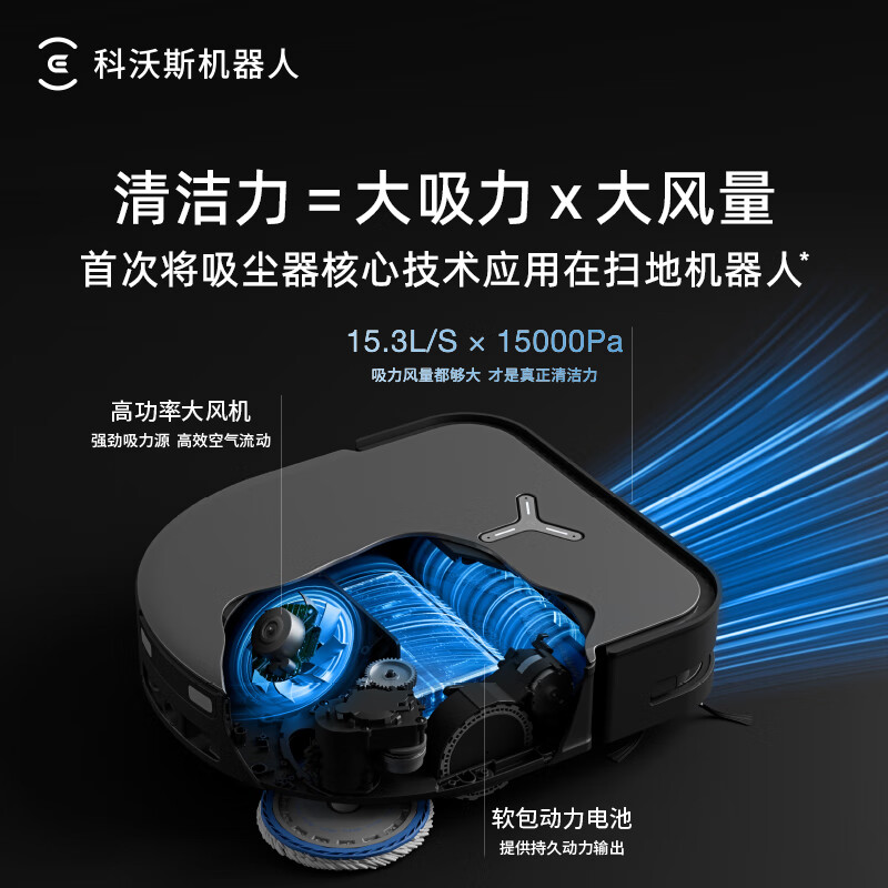 科沃斯(ECOVACS)X5 PRO ULTRA AI扫地机器人扫拖一体自动清洗全自动洗地机智能家用 水箱版高清大图