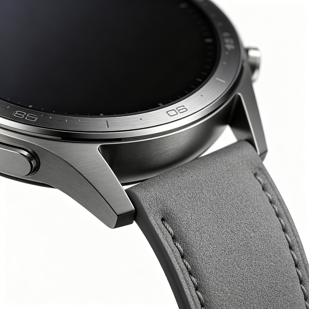 HUAWEI WATCH GT 7(46mm)星云灰 钢色不锈钢表壳 灰色复合素皮表带高清大图