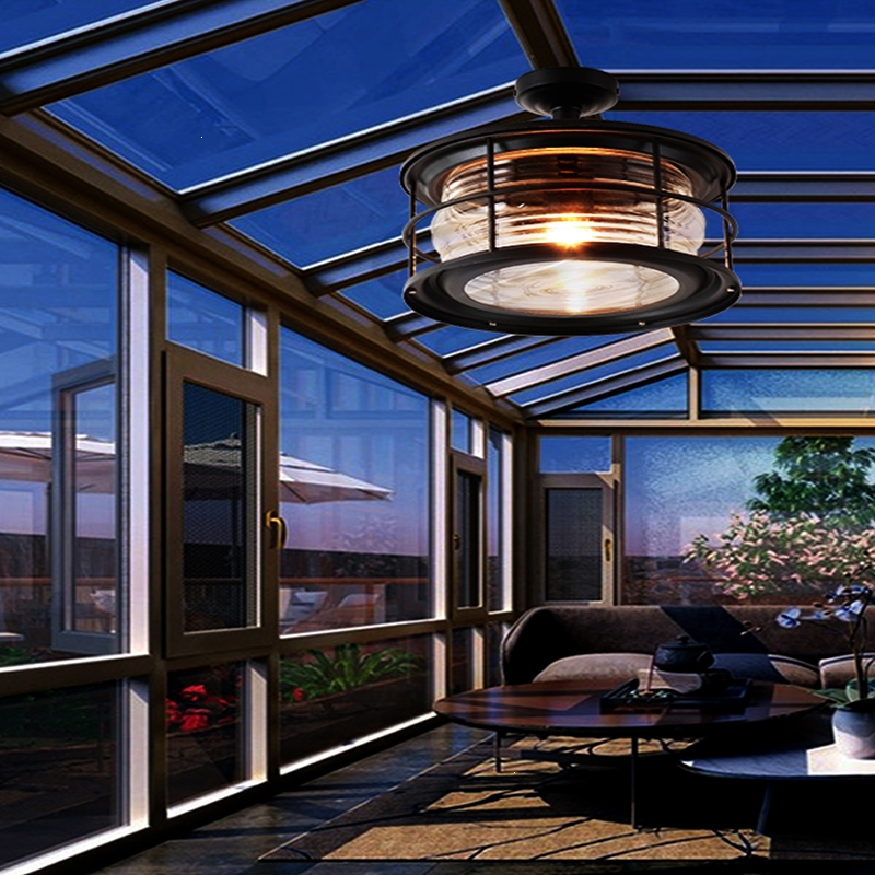 玻璃阳房专用灯雨棚阳棚露台阳台凉亭顶灯户外室外吸顶灯吊灯