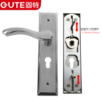 固特GUTE 换锁请看此款室内卧室房门不锈钢门锁可调节家用实木门锁具(适合门厚35-45mm)