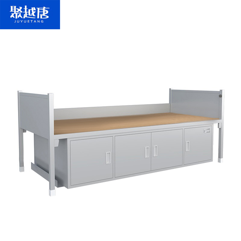 聚越唐 JUYUETANG 实木大床 高档进口橡木 极简北欧设计 双层音抽屉 家居高清大图