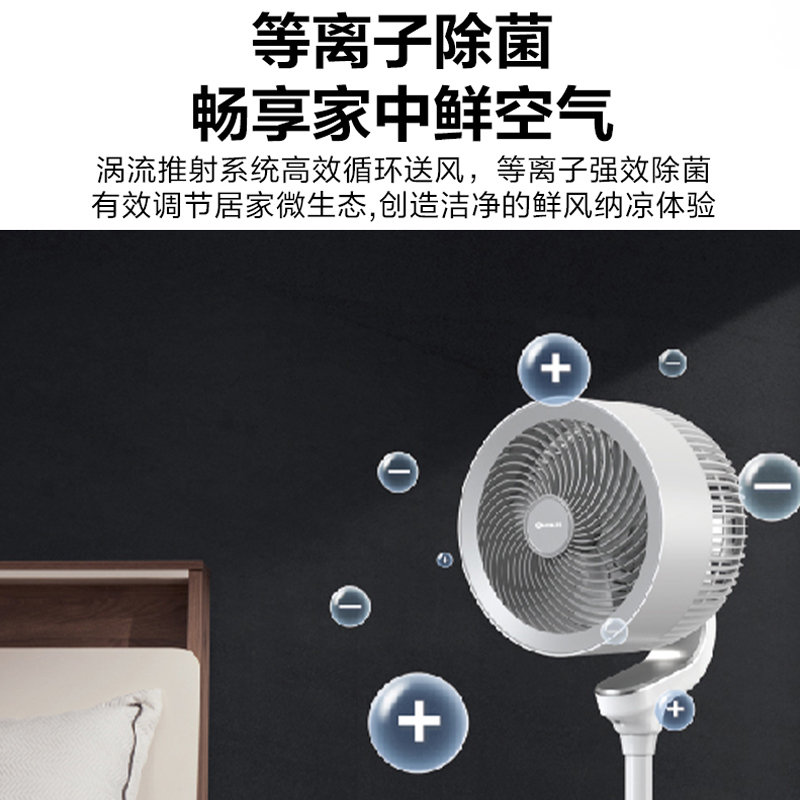 艾美特(Airmate)空气循环扇家用变频电风扇负离子净化智能风扇家居用可伸缩遥控落地扇白色FA23-RDI91高清大图