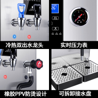 FEST不锈钢20升冷热蒸汽一体机开水机台式咖啡奶泡机商用打奶泡器奶茶店设备全套全自动开水器20L双锅炉
