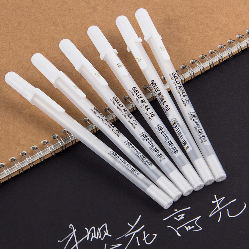 奇画高光笔画画套装白色记号笔勾线笔白漆笔绘画油性笔