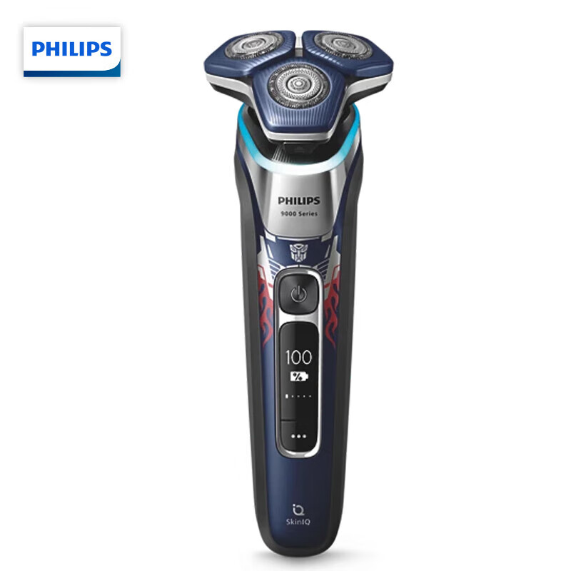 飞利浦(PHILIPS)剃须刀电动 蜂巢9系变形金刚擎天柱联名 敏感肌适用 男士旋转式刮胡须刀 生日礼物送男友