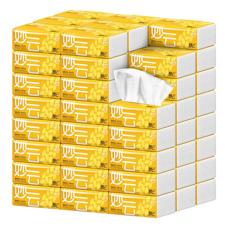 [优先发货]80/30包4层加厚妙云原木纸巾面巾纸抽纸巾卫生纸餐巾纸整箱装批发 80包(屯纸屯一年)强烈推荐