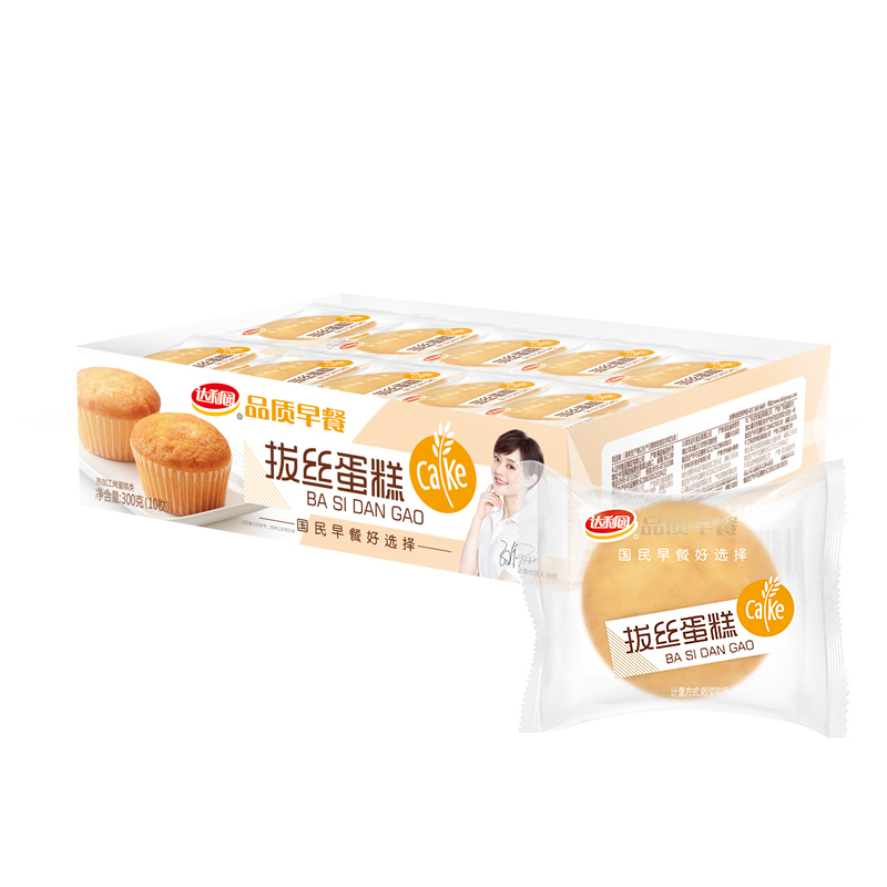 达利园 糕点 面包 零食 拔丝蛋糕10枚300g(品质早餐)