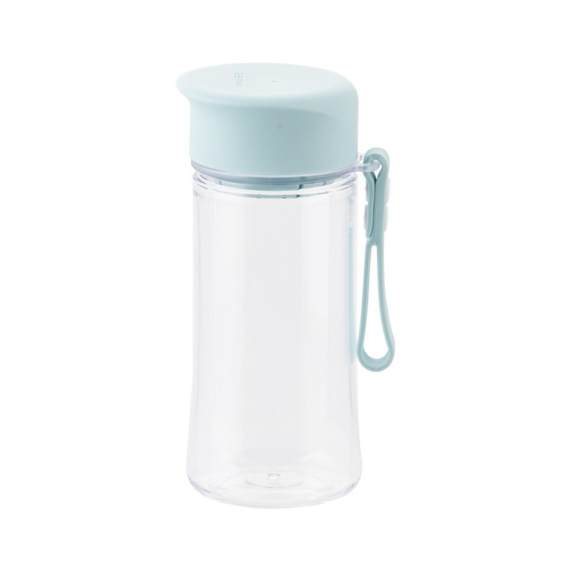 茶花新款爱巧水杯便携时尚杯有盖带绳女生杯滤网美观塑料400ML 随手杯