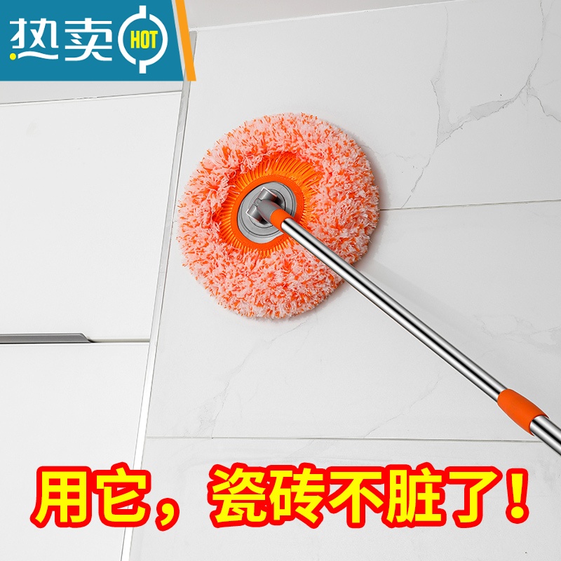 敬平擦玻璃器家用高层高楼窗外刮水器窗户清洁工具纱窗清洗保洁专用 短款/橙色[共1个布头]高清大图