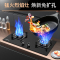 康佳(KONKA)燃气灶 5.2KW液化气双灶 家用猛火台嵌两用 全进风玻璃灶B500F(D2703B)