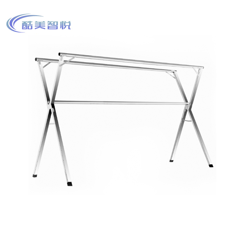 酷美智悦 不锈钢落地晾衣架可伸缩150-240cm KM-JZ238 个高清大图