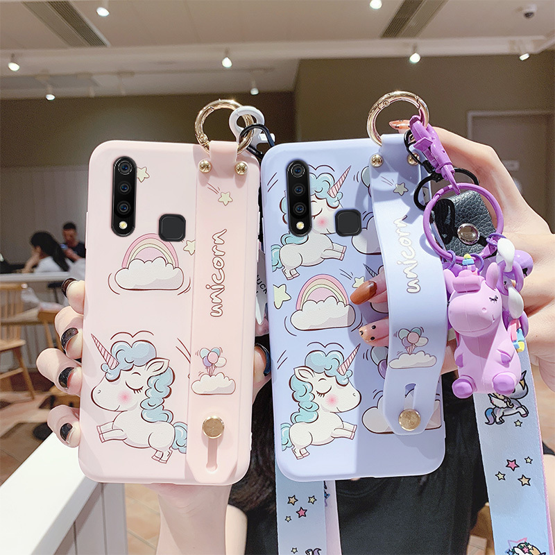 火豹vivo y3手机壳vivoz5保护套vivoz3手机套z3i硅胶软壳viv0z5外壳网红玩偶可爱独角兽公仔挂饰挂绳