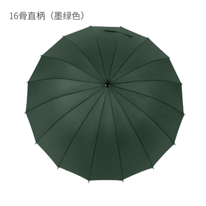 嘉创优品 长柄直杆伞 防风伞 晴雨伞 16骨直径 96cm 墨绿色