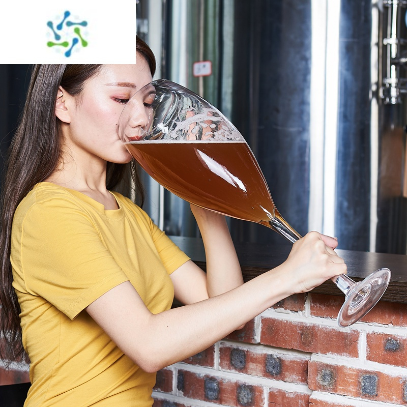 三维工匠巨型超大英雄杯高脚啤酒杯玻璃特大3000ml扎啤杯大号红酒杯大