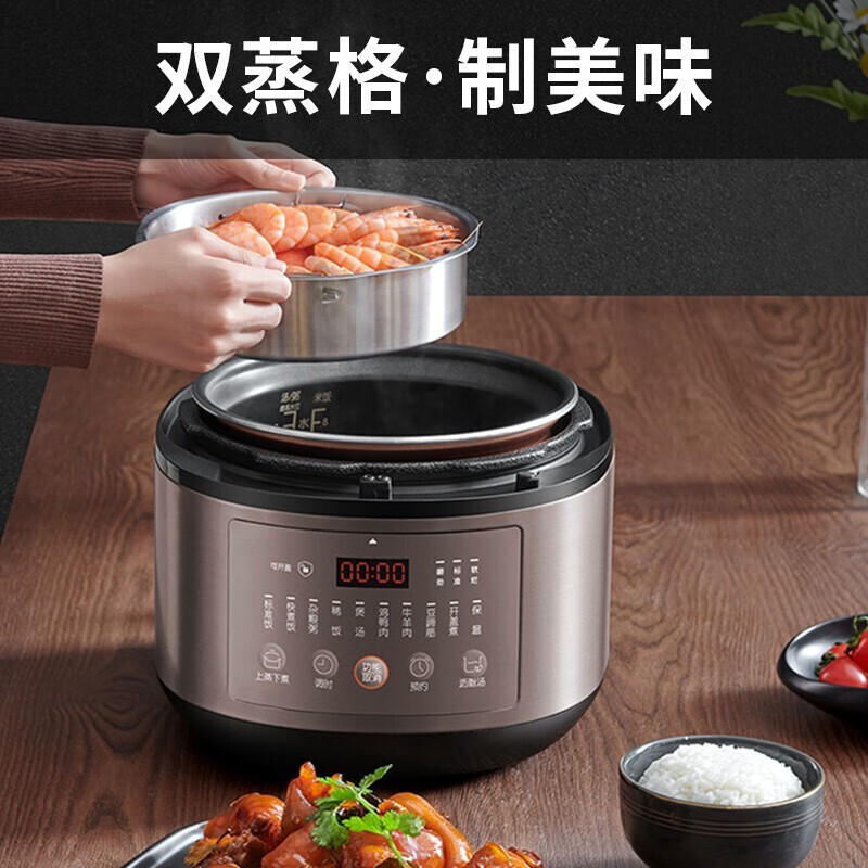九阳(Joyoung) 电压力锅高压锅家用压力锅5L大容量电高压锅轻一锅双胆智能压力煲 Y-50A9