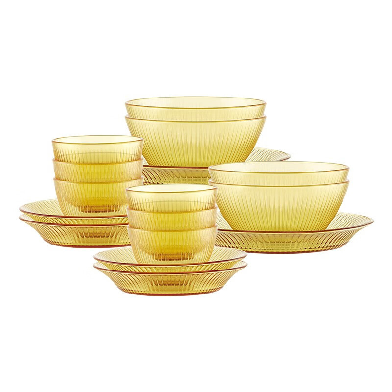 康宁餐具晶尊餐具系列琥珀色精致餐具套组晶尊餐具16件组a视频