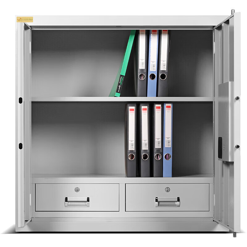 虎牌 保密柜 档案柜资料柜单节带屉指纹密码保险柜办公柜文件柜 91厘米高清大图