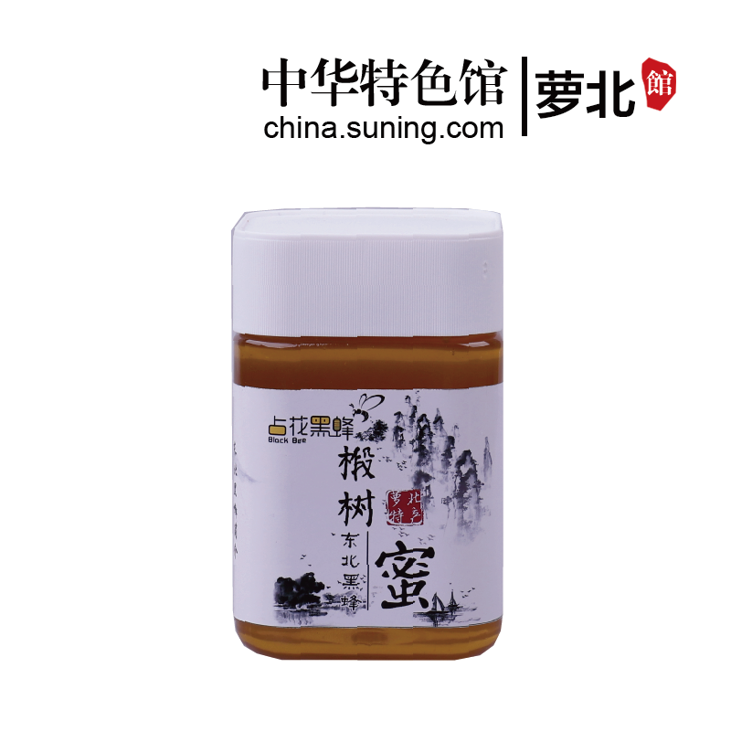 【中华特色】萝北馆 占花黑蜂 椴树蜜 500g/瓶 冲饮 天然蜂蜜